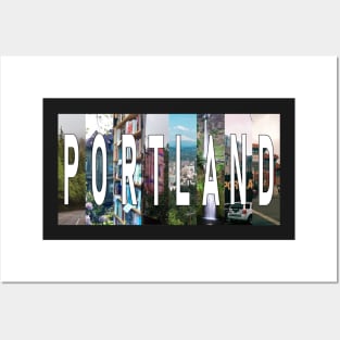 Portland Oregon Collage Posters and Art